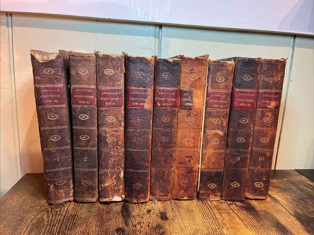 1789-1807 and 1808-1815 American State Papers Publick Documents of US Lot of 9