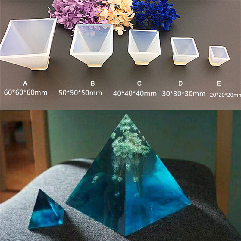 Pyramid Silicone Mould DIY Resin Decorative Mold Craft.Jewelry Making Mold*a5