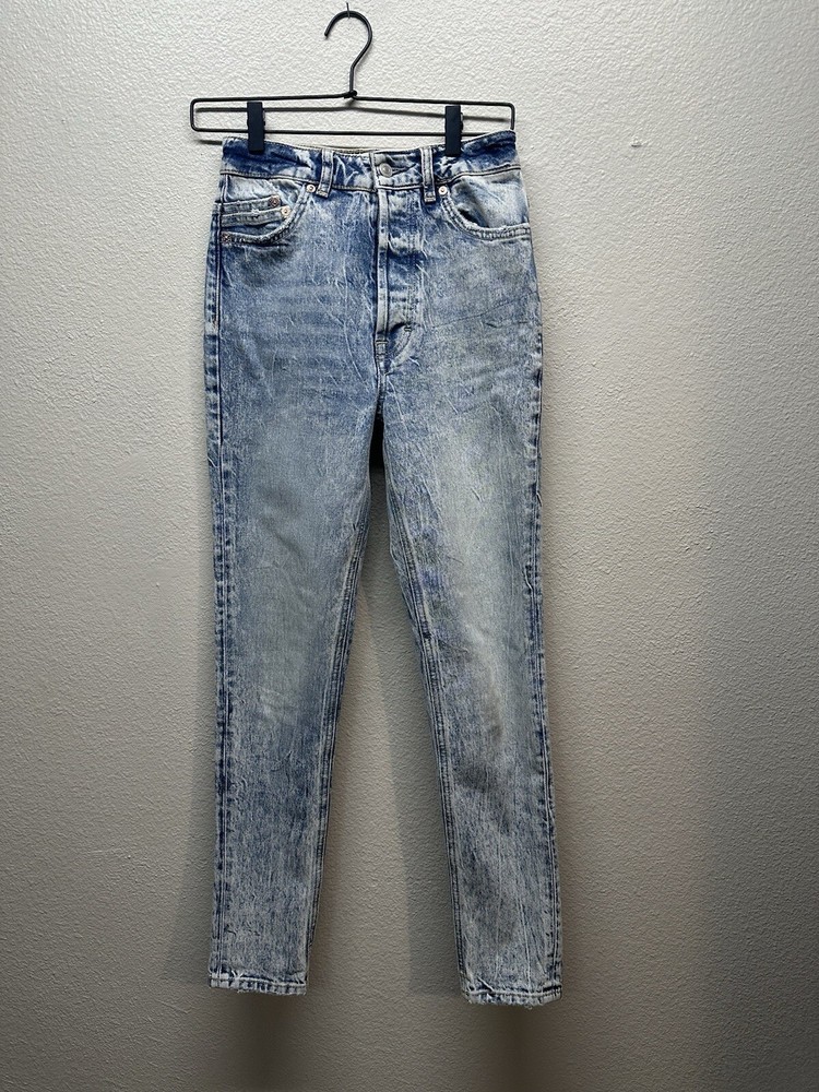 Free People Zuri Ultra High Waste Ankle Mom Jeans 25