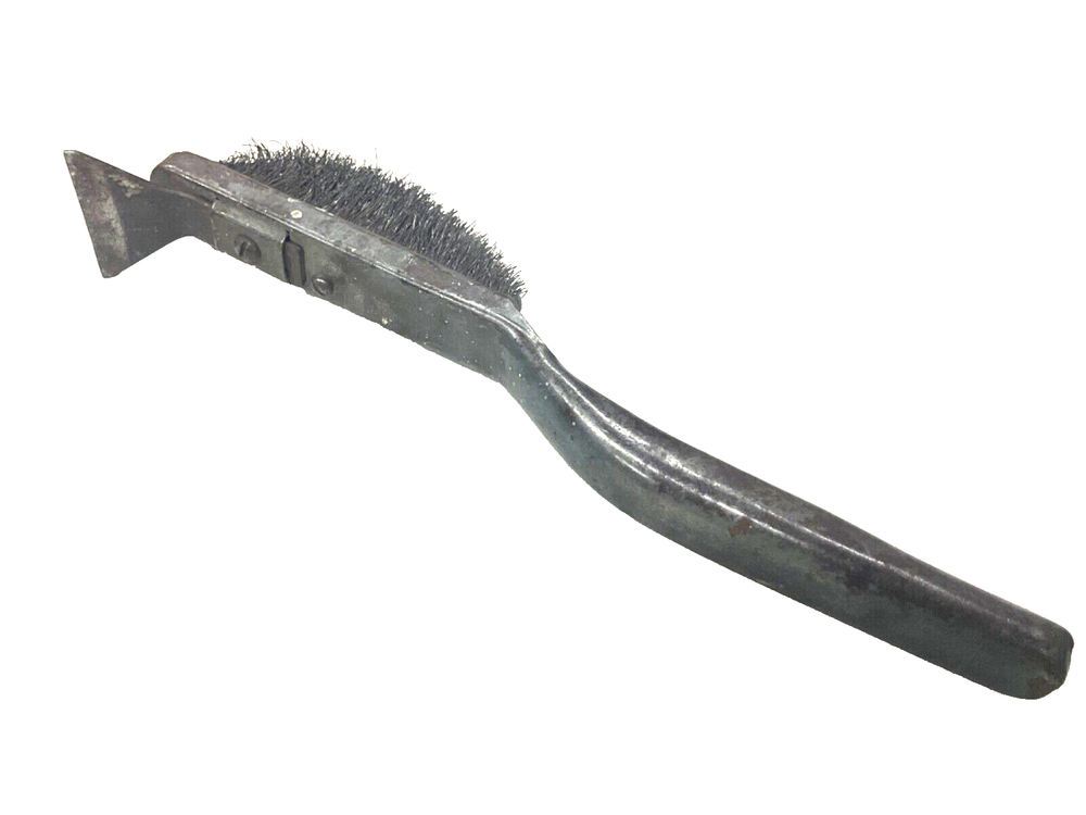 Vintage Blue-Point Tools Wire Brush with Scraper for Efficient Cleaning