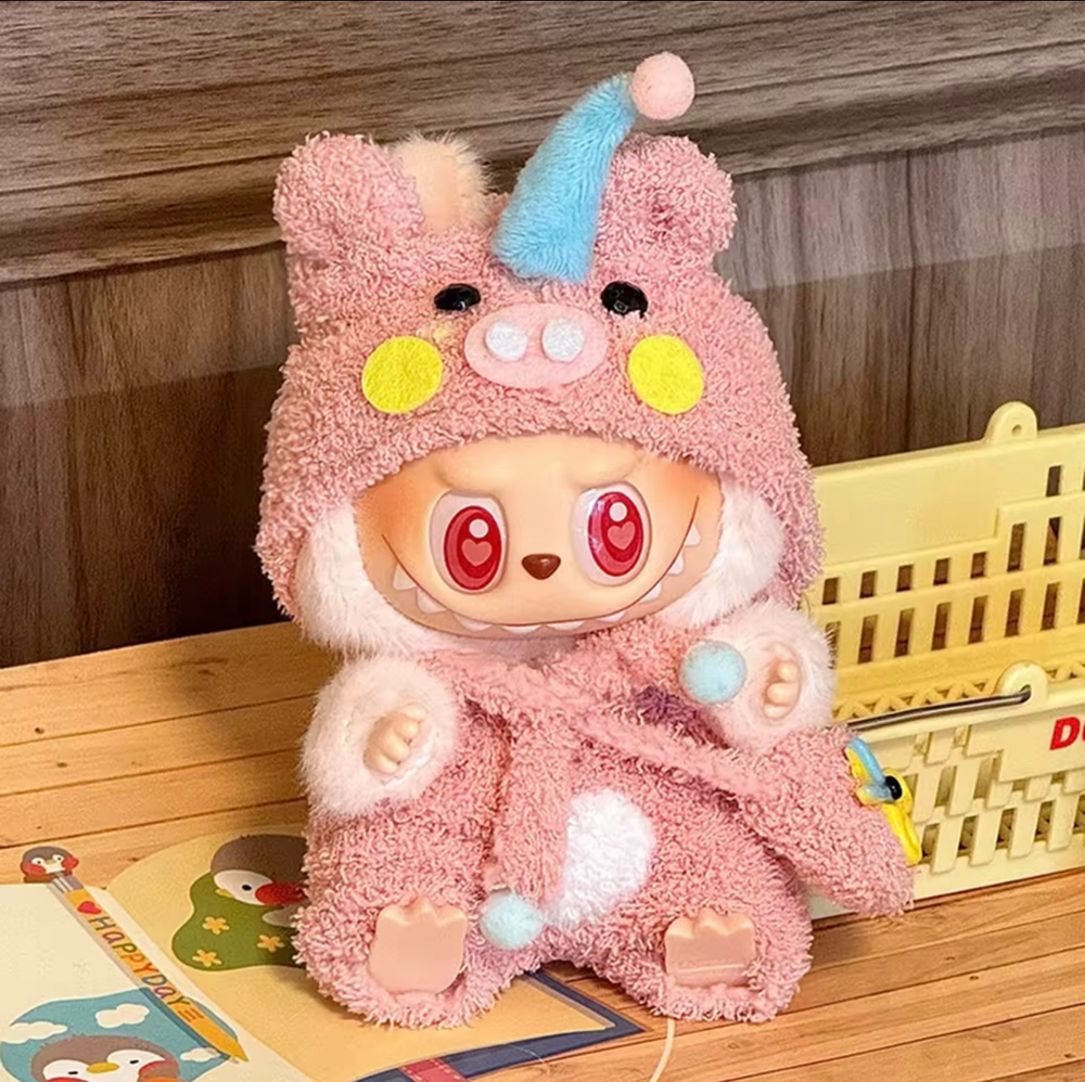 Cute Labubu V1 V2 Doll Outfit Set with Party Dress and Little Devil Accessories