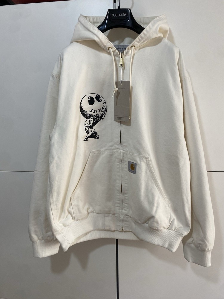 Carhartt Wip x Civilist Active Jacket Size M/ XL White With Patch New