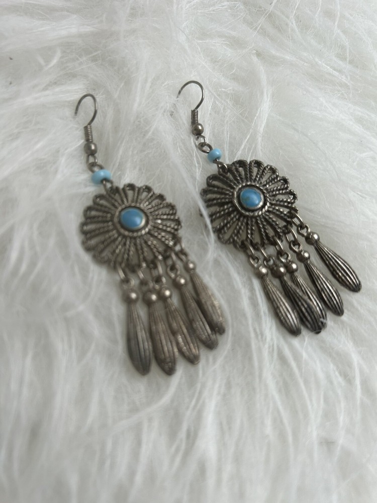 Earrings Moroccan / Berber Beads w/colorful inlays, handmade