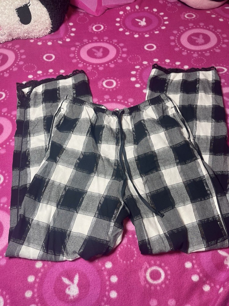 Victoria’s Secret Checkered Shimmer Pajama Pants in XS Size