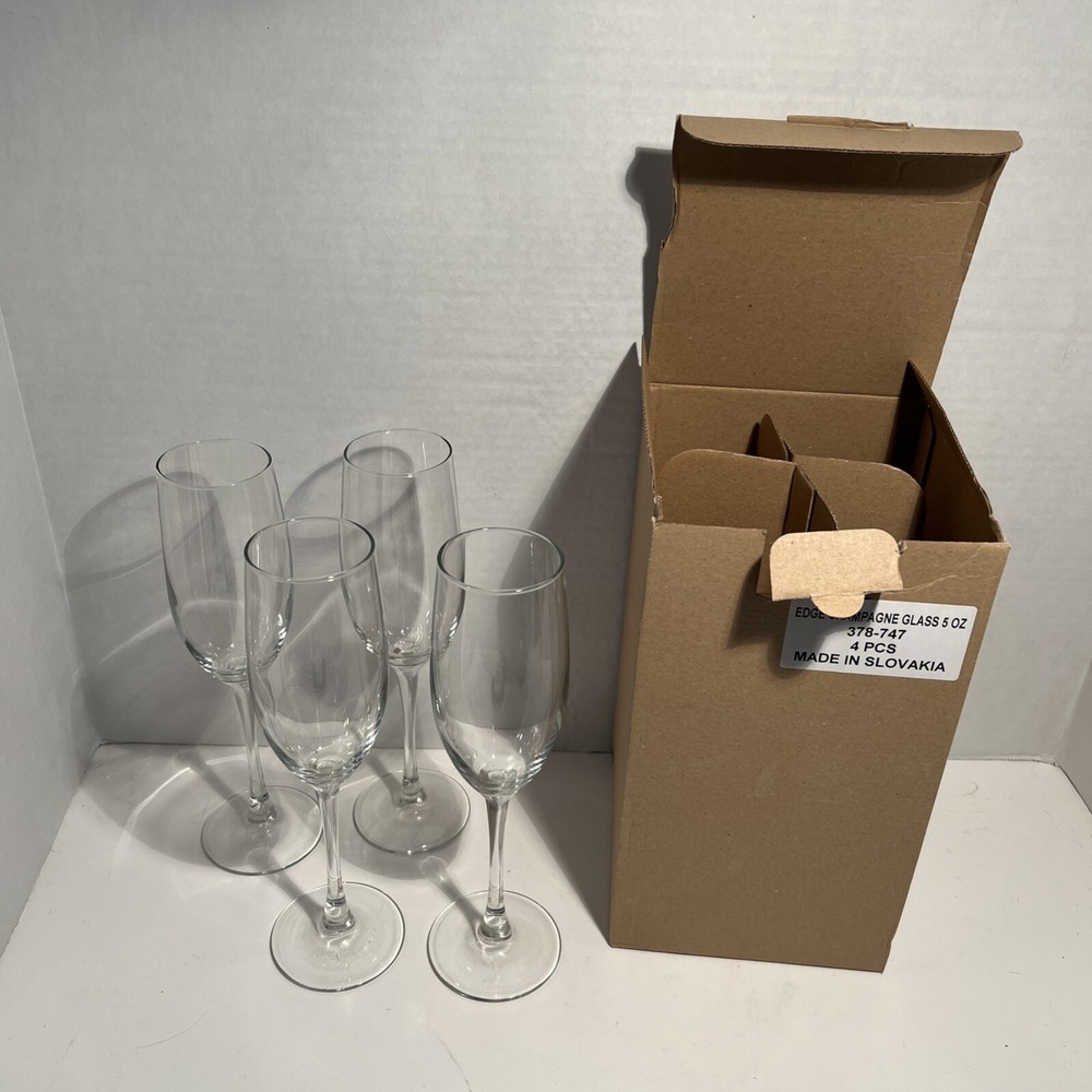 Crate and Barrel Champagne Glasses - (4 Total) Made In Slovakia