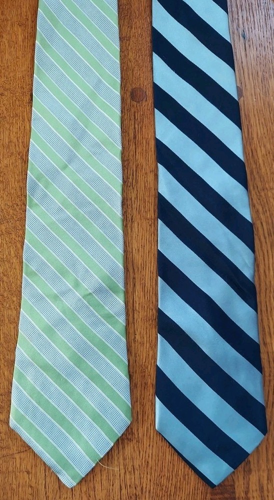 Vintage Tommy Hilfiger 100% Silk US-Made Formal Tie Set of 2 Elegant