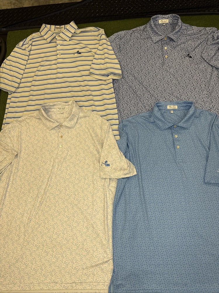 Peter Millar Summer Comfort Crown Crafted “Lot of 4” Polo Men’s Sz XL ⛳️