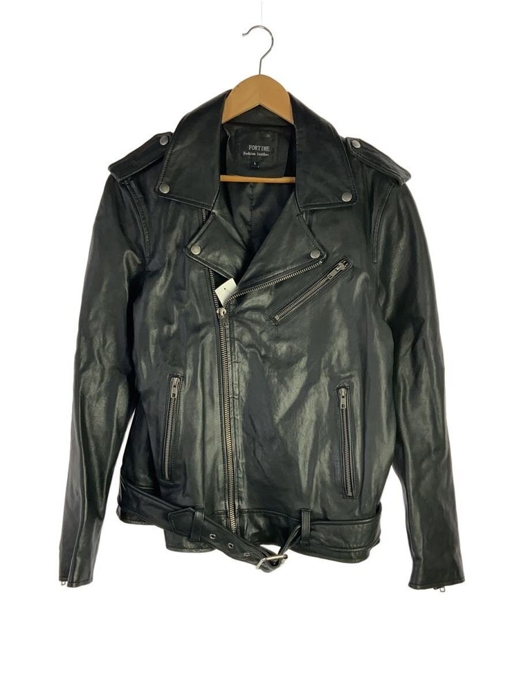 Double Riders Jacket/L/Leather/Blk/Plain 5599