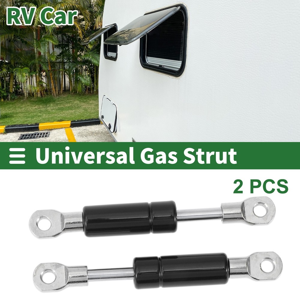 100mm 156N Heavy Duty Gas Struts 2-Pack Black Carbon Steel Springs  