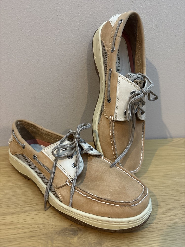 Sperry Top-Sider Billfish 3-Eye Boat Shoe for Men in Tan/Beige Size 11 Wide