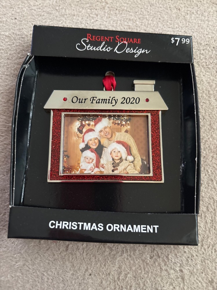 Regent Square Studio Design Our Family 2020 Christmas Photo Frame Ornament