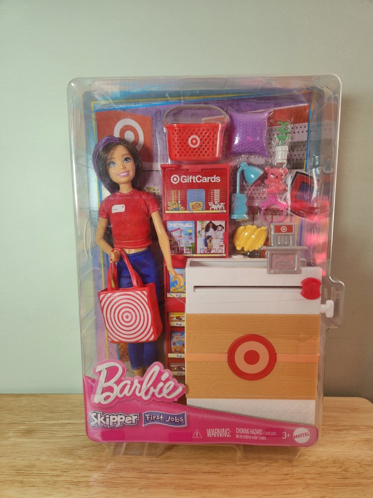 Target Exclusive Barbie First Job Skipper Doll & Cashier Playset