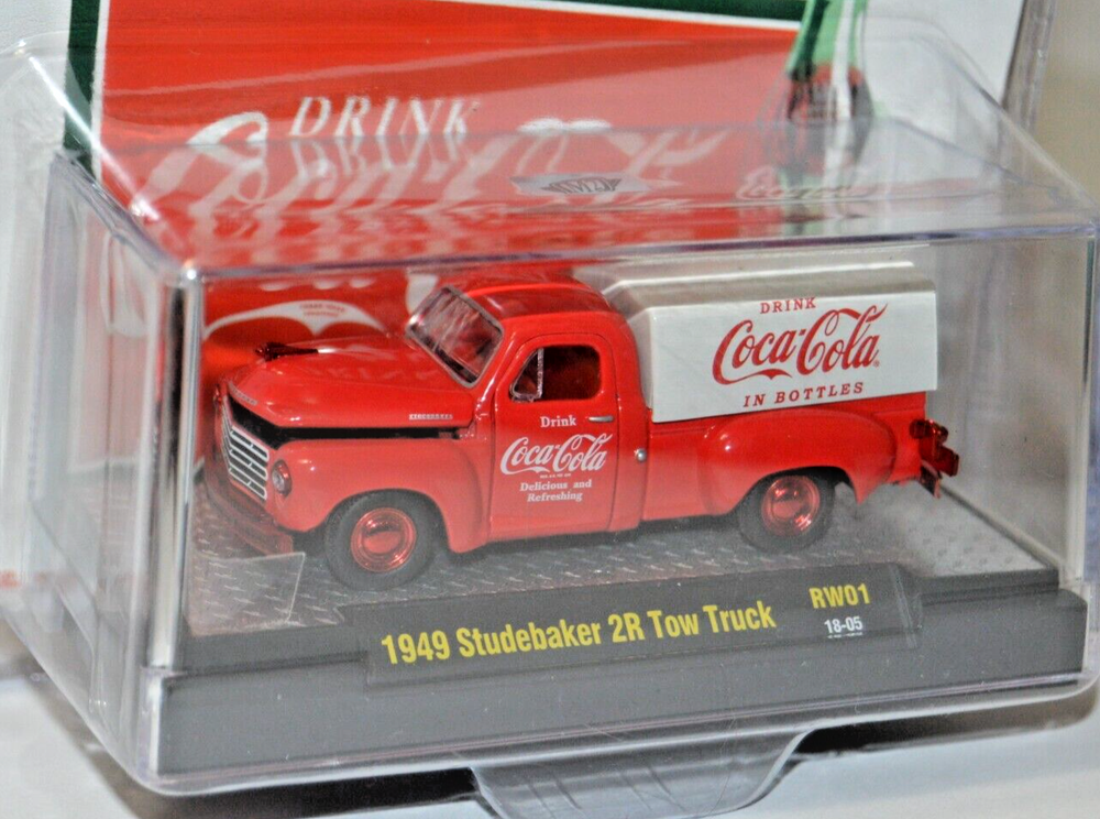 M2 MACHINES Chase factory error 1/64 1949 STUDEBAKER 2R TOW TRUCK COCA COLA