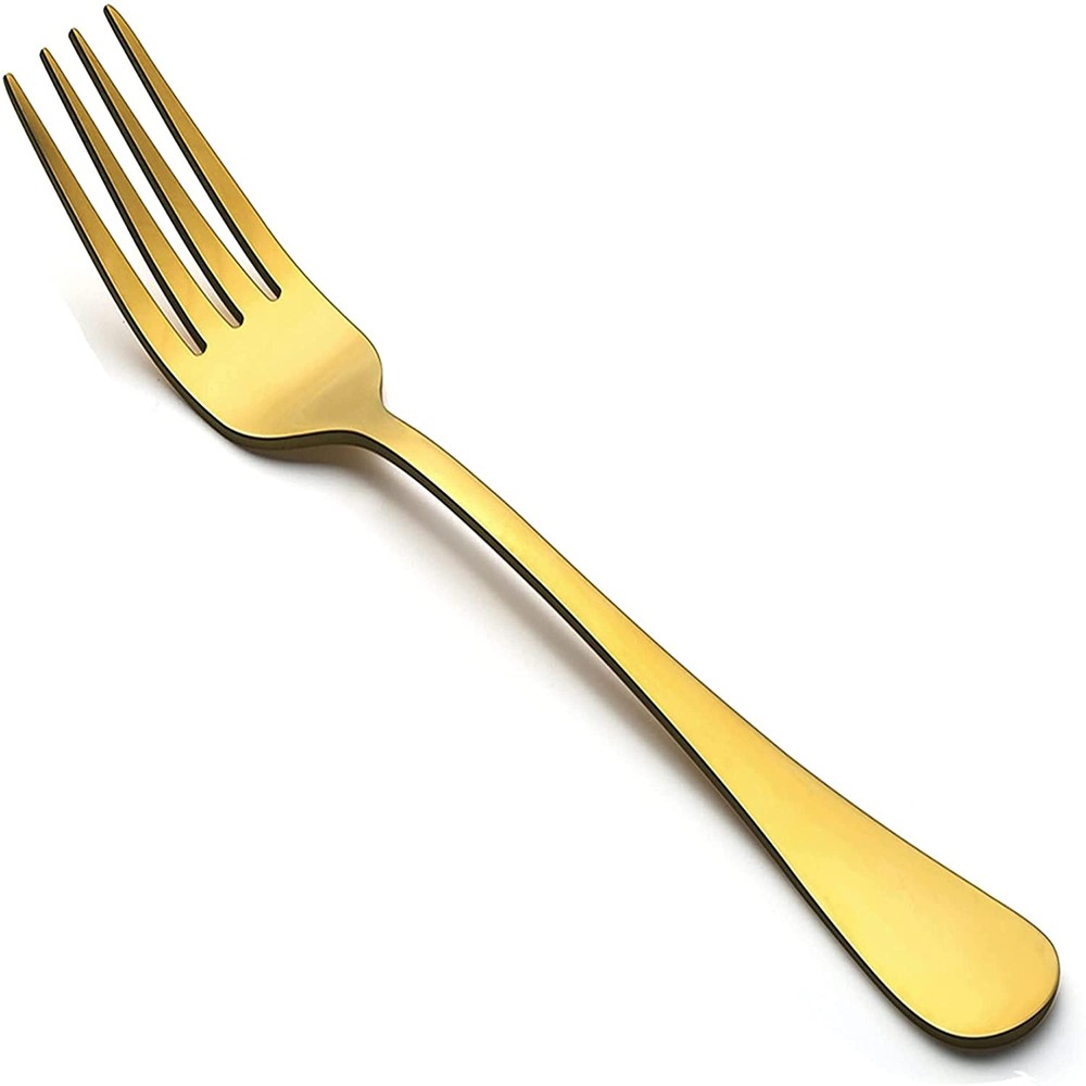 Gold Salad Forks Set of 12, Stainless Steel Silverware Flatware Forks, Appeti...