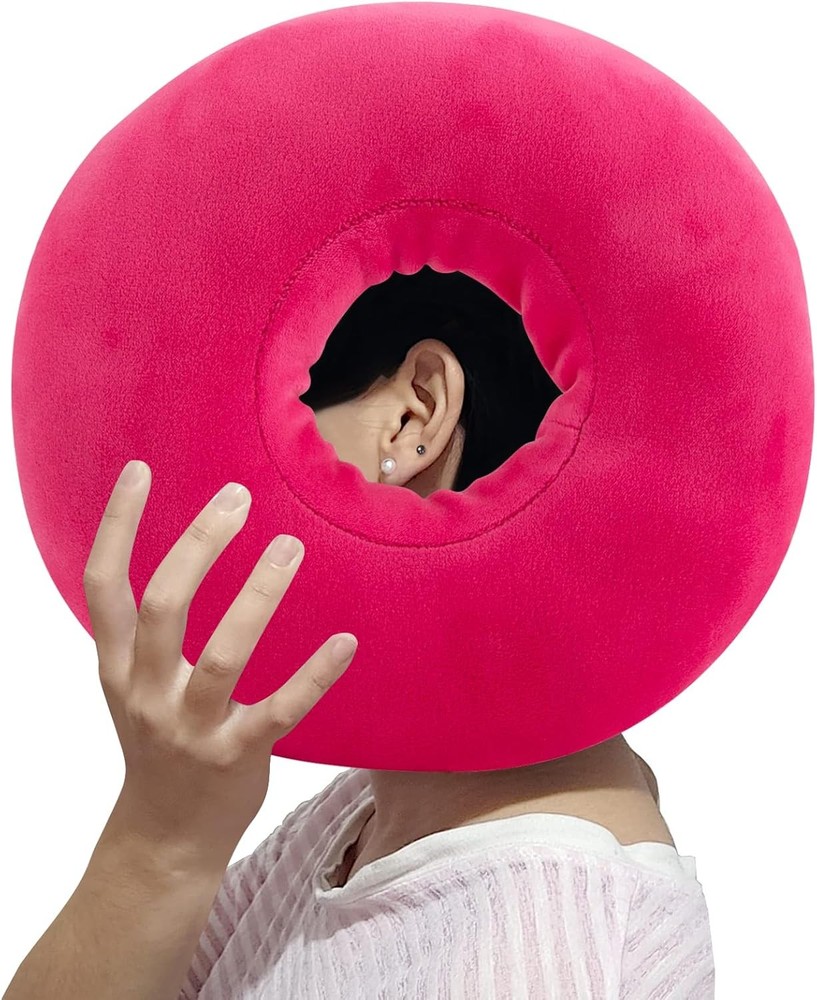 Piercing Pillow for Side Sleepers, Soft and Comfortable Donut Pillow,Ear Pillows