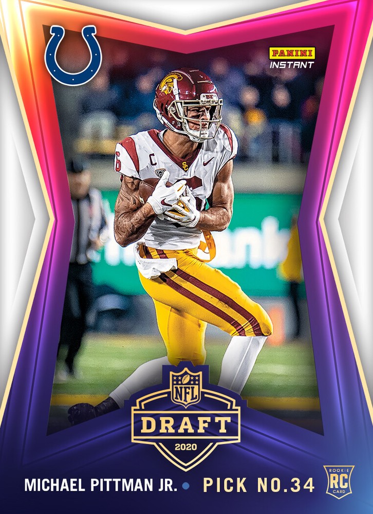 PRESALE Panini Instant Draft Night Michael Pittman Jr #22 Indianapolis Colts NFL Football Card  -image