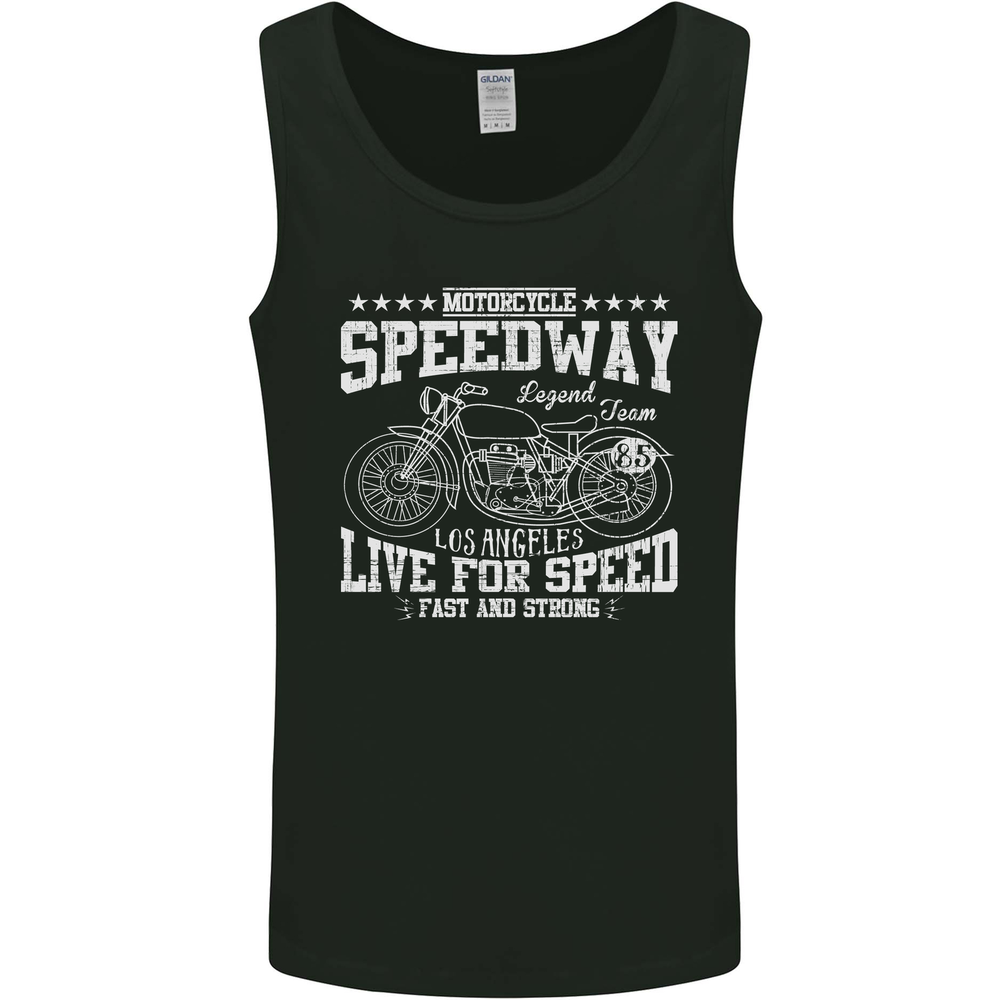 Motorcycle Speedway Motorcycle Biker Motorbike Mens Vest Tank Top