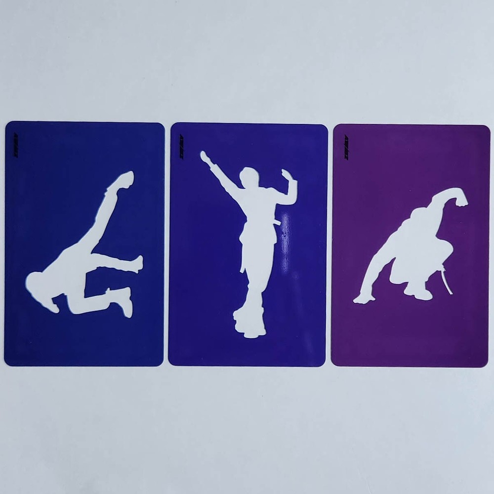 San Official Action card 3 Version Set Ateez The World Ep.2 Outlaw Kpop