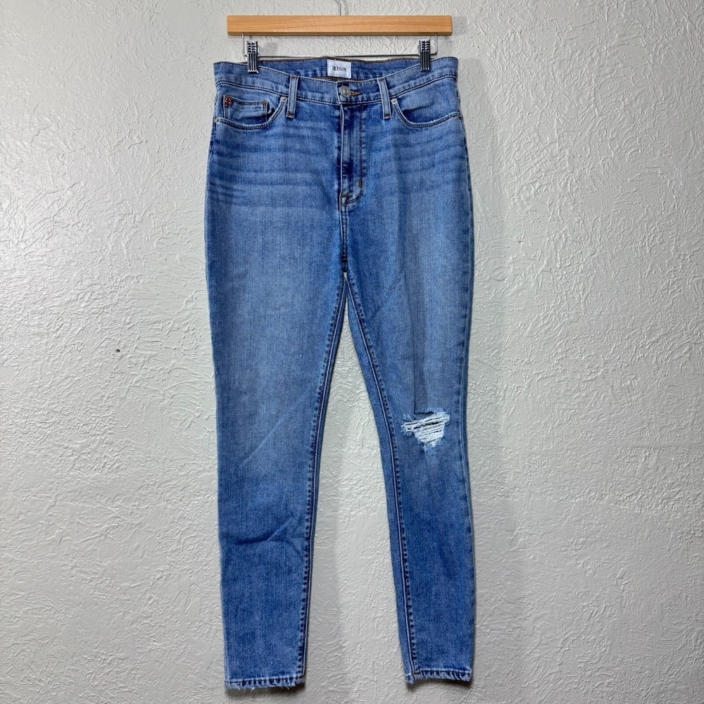 Hudson Blair Super Skinny Jeans 30 Medium Wash High Rise Ankle Crop Stretch Logo