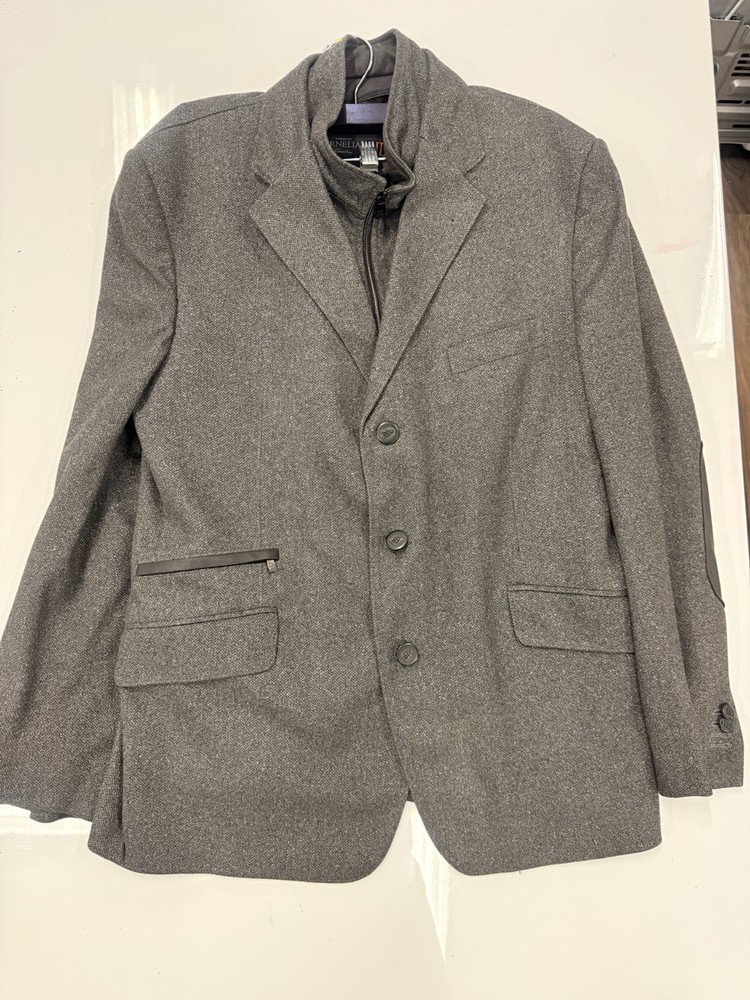 Corneliani Identity Blazer Jacket Gray Italy Size 56R / US 46