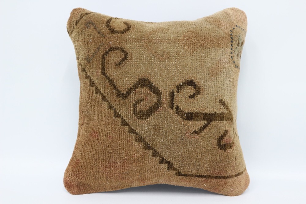 Ethnical Kilim Rug Pillow, Turkish Pillow, 14