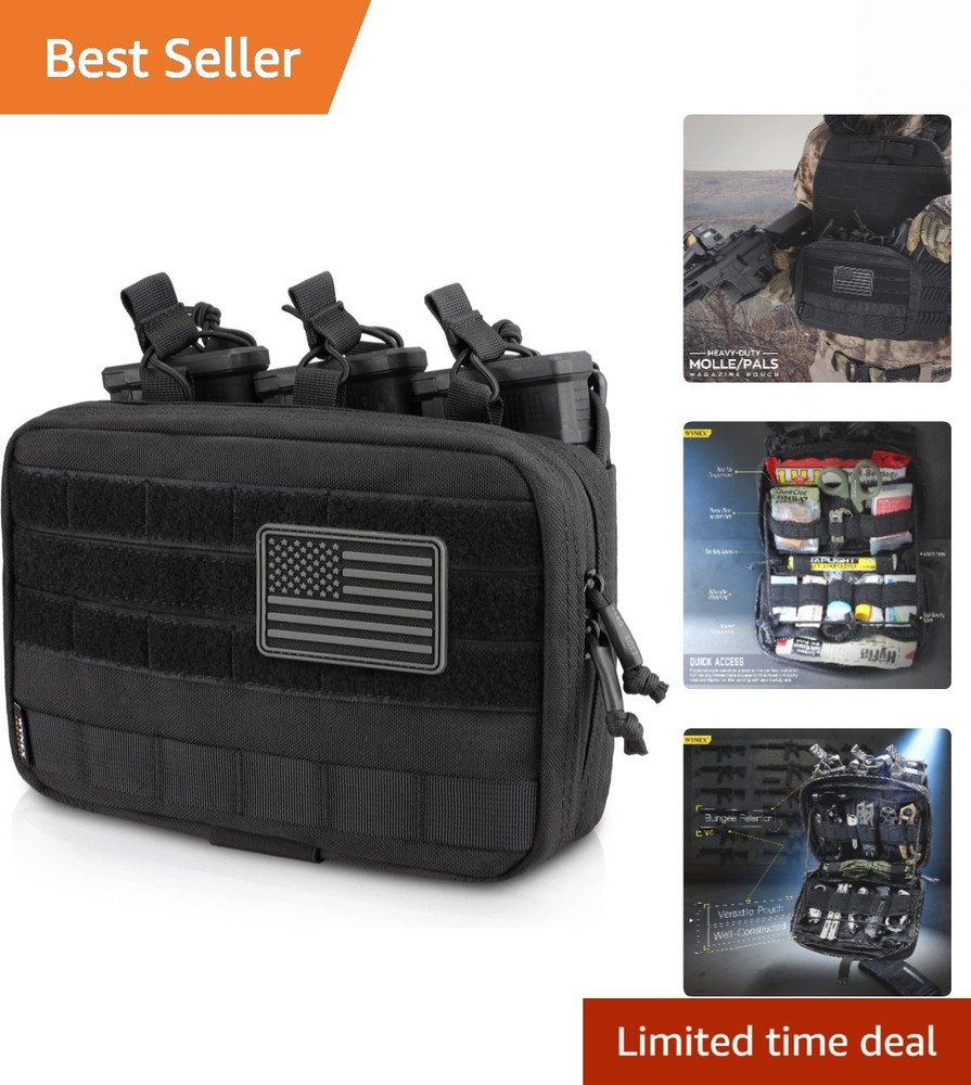 Triple Stacker Magazine Holder Pouch with Fully Open Design – Tactical EMT Gear