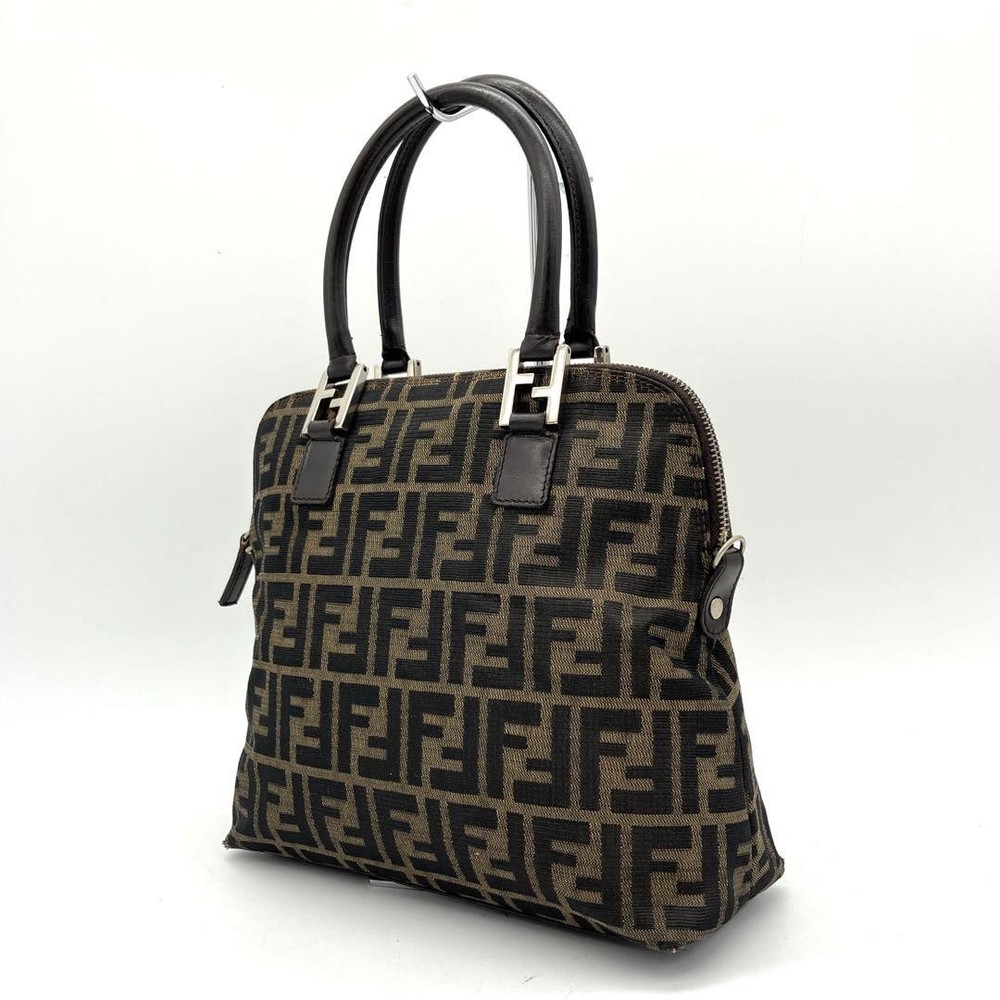 FENDI FF Shoulder Bag in Brown Canvas Authentic G06223189