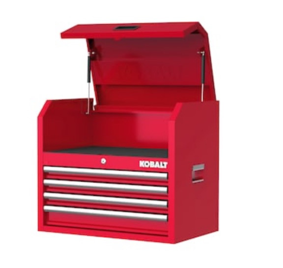 Kobalt 26x22x16-in 4-Drawer Red Steel Tool Chest