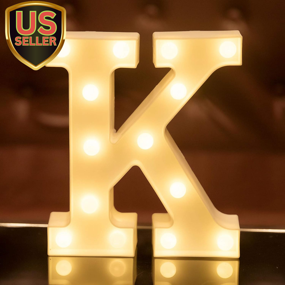LED Letter Lights Alphabet Light up Sign for Night Light Home Party Birthday ...