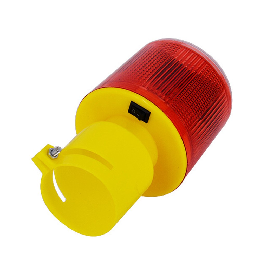Plastic LED Solar Warning Light Flash Road Barricade Traffic Signal Beacon Lamp