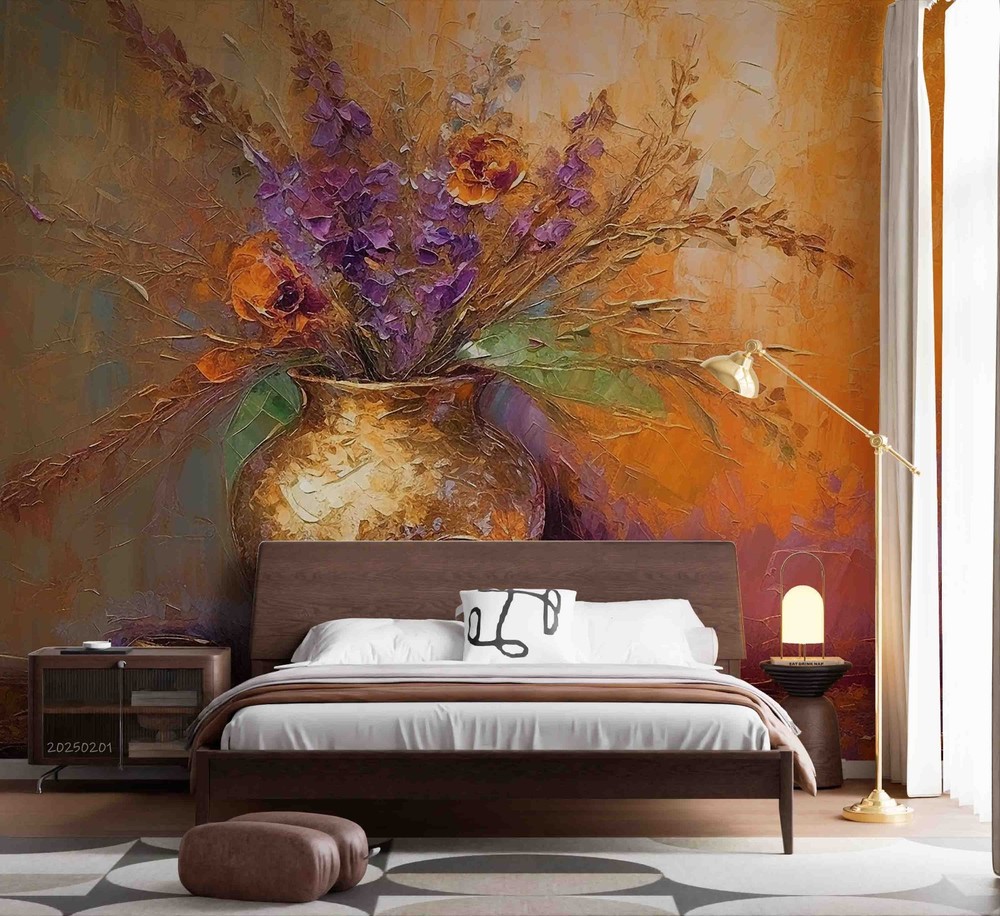 3D Flower Arrangement Oil Painting Wall Murals Wallpaper Murals Wall Sticker 6