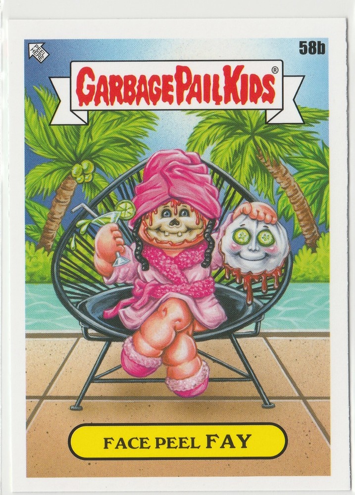 Vintage 2021 GPK Face Peel Fay #58b Garbage Pail Kids Go On Vacation Card