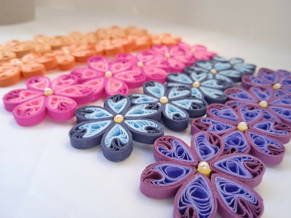 20PCS Paper Quilling Flowers Lot Party Decorations, Crafting