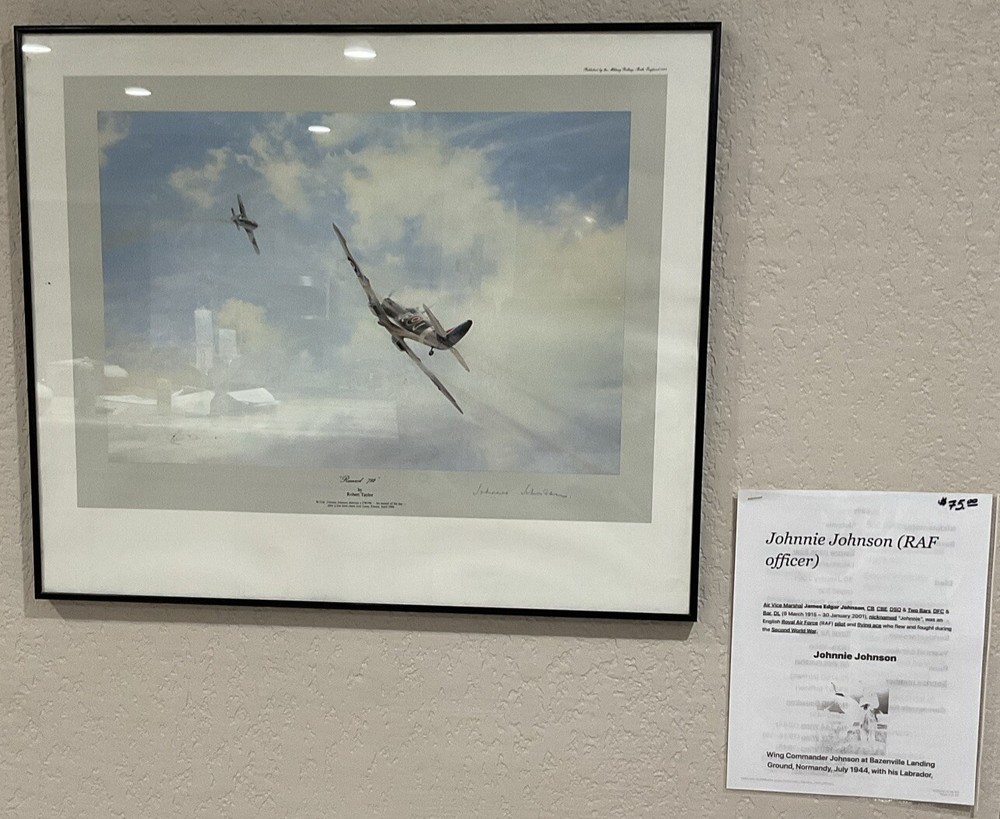 “Ramrod 792” by Robert Taylor print Autographed By Johnny Johnson RAF WWII.￼