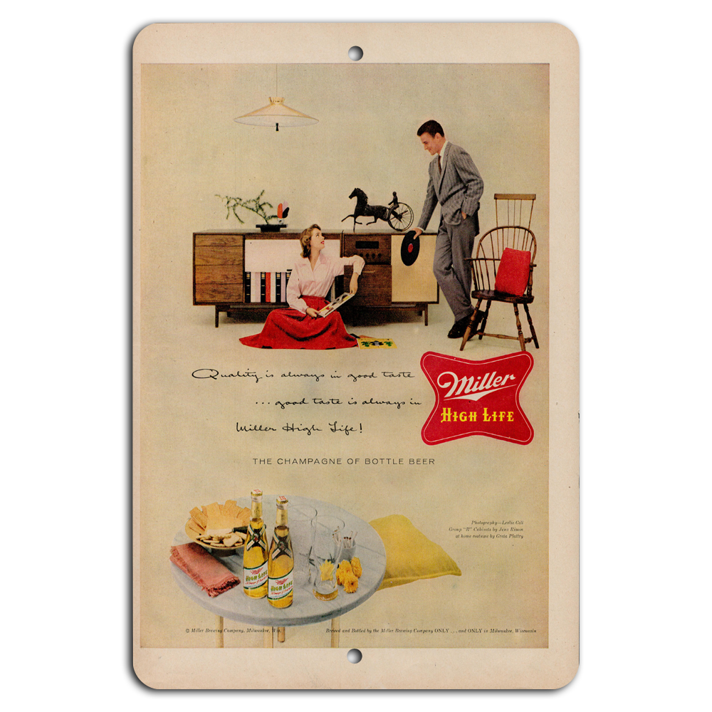 Miller High Life Vintage Retro Beer Sign Neon Light Bar Decor  