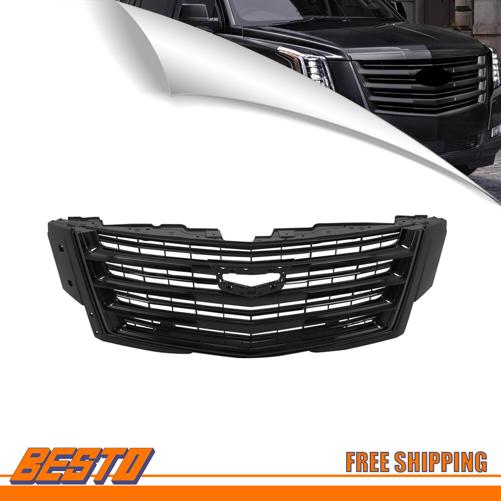 Gloss Black Front Upper Bumper Grille for 2015-2020 Cadillac Escalade