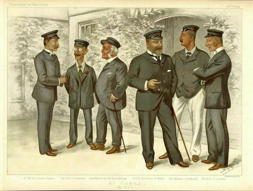 ROYAL YACHT SQUADRON SEAMEN YACHTING THE COWES SEASON YACHTSMEN SAILORS NAUTICAL