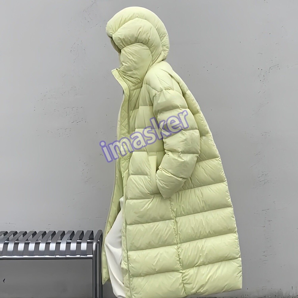 Japanese Winter Down Jacket for Women Extra Long Over Knee Loose Thick Coat