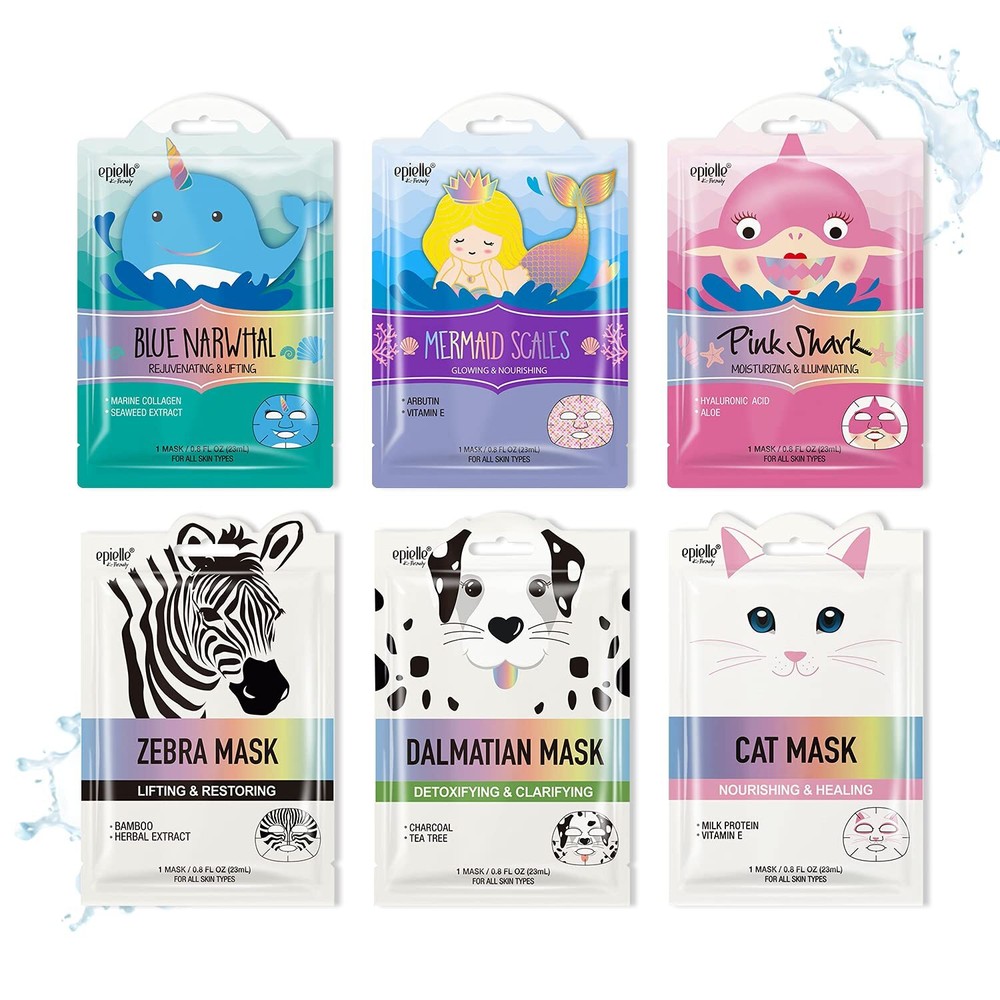 Animal Character Sheet Masks | Korean Beauty Masks for All Skin Types | Assor...