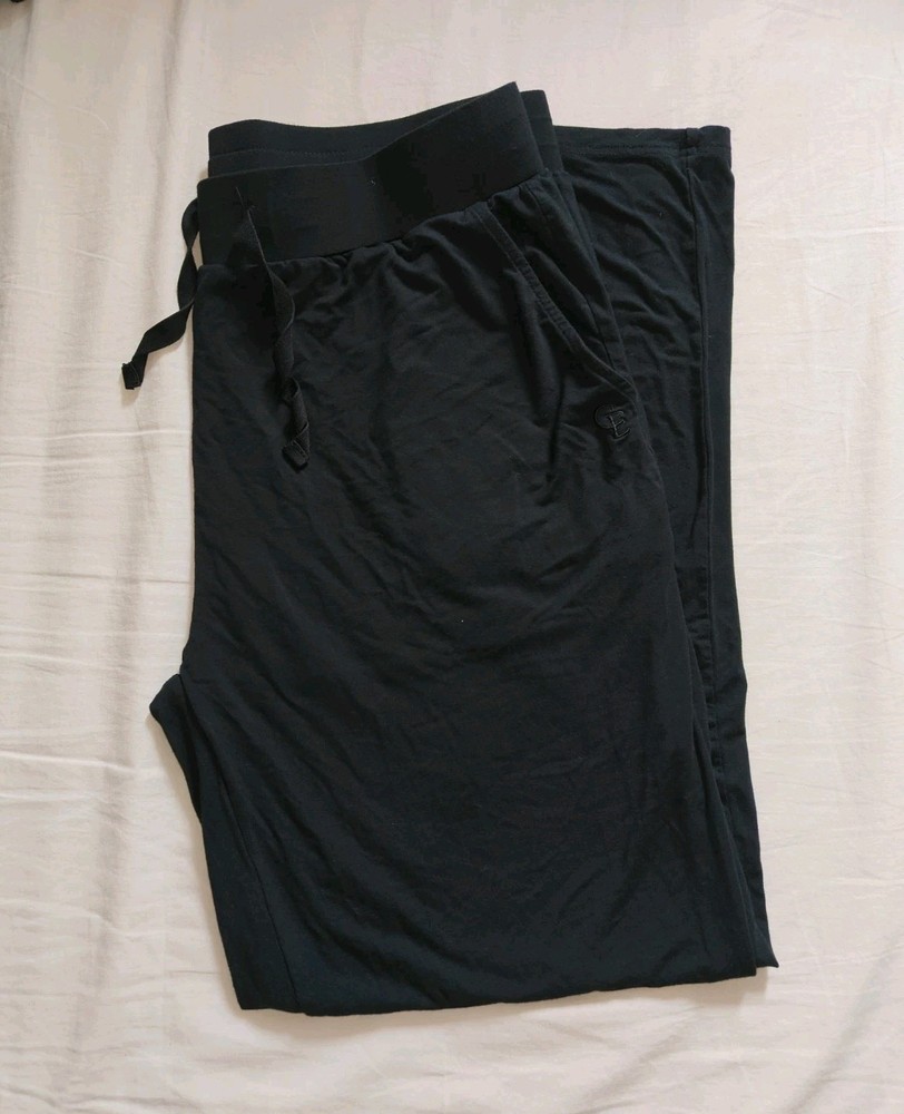 Cozy Earth Women's L Bamboo Soft Lounge Pants Stretch Joggers in Black