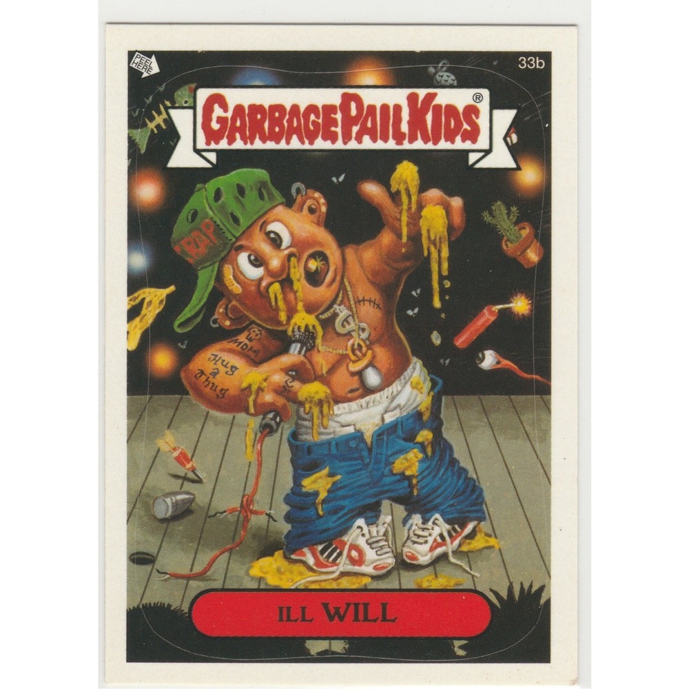 Rare Ill Will #33b Hip Hop Rap MC Garbage Pail Kids GPK 2003 ANS1 Card