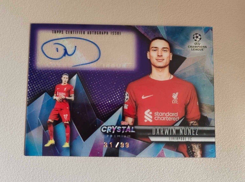 2022-23 Topps Crystal Premium UEFA LIVERPOOL DARWIN NUNEZ AUTO /99