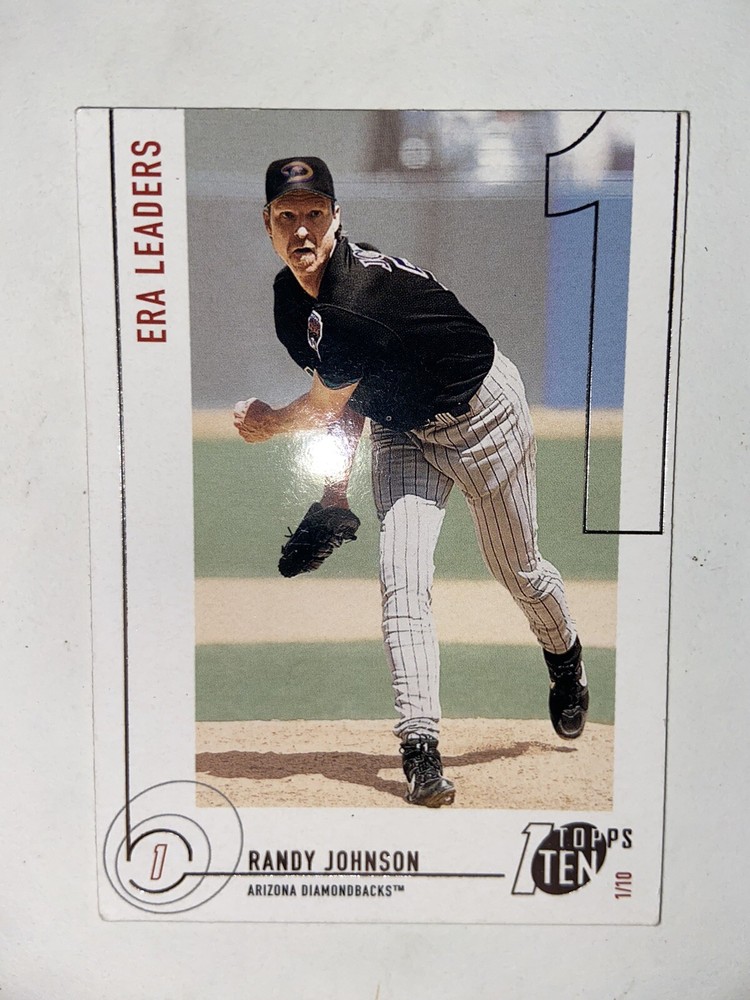 RANDY JOHNSON 2002 TOPPS TEN DIE CUT #141 1/10 ERA LEADERS