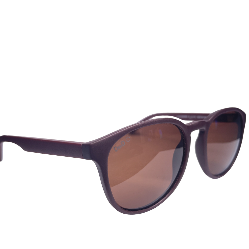 DbyD DBSU9015P Maroon Red Oval Sunglasses for Stylish Eye Protection