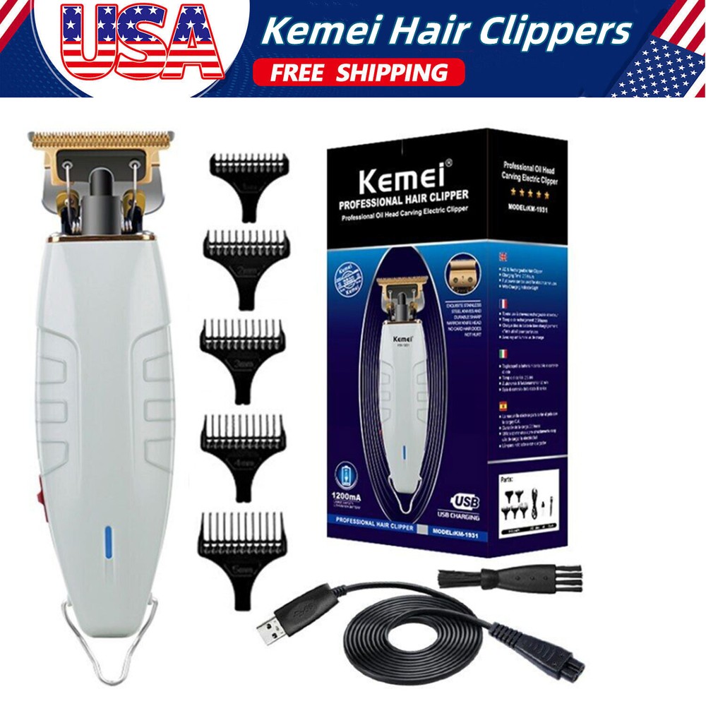 Kemei KM-1931 Cordless Hair Beard Trimmer Bald Head Grooming Kit