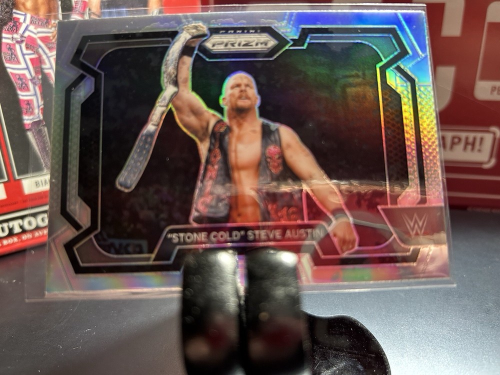 STONE COLD STEVE AUSTIN: 2024 Panini Prizm WWE🚨SILVER HOLO PRIZMS🚨Legends #14