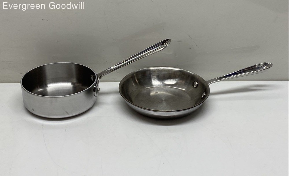 All-Clad D3 Stainless Skillet 7.5in & Saucepan 6in