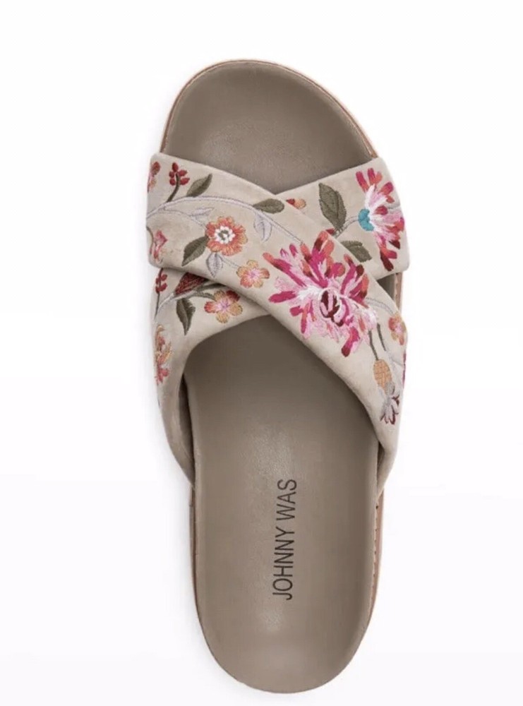 Johnny Was Suede Sandals Shoes NWT  7(37.5)