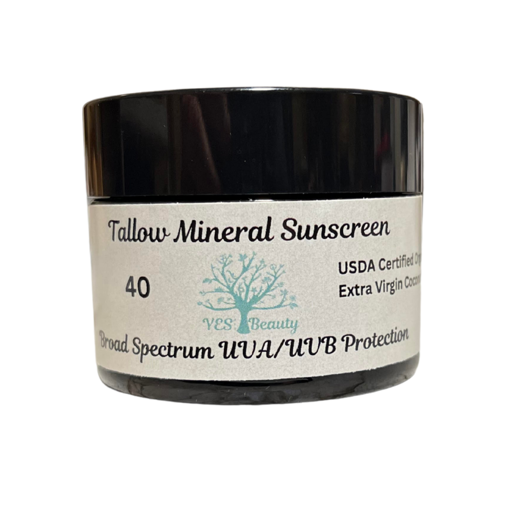 Beef Tallow SPF 40 Mineral Sunscreen with Organic Coconut Oil