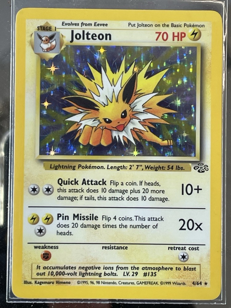 Pokémon TCG Jolteon Jungle 4/64 Holo Unlimited Holo Rare